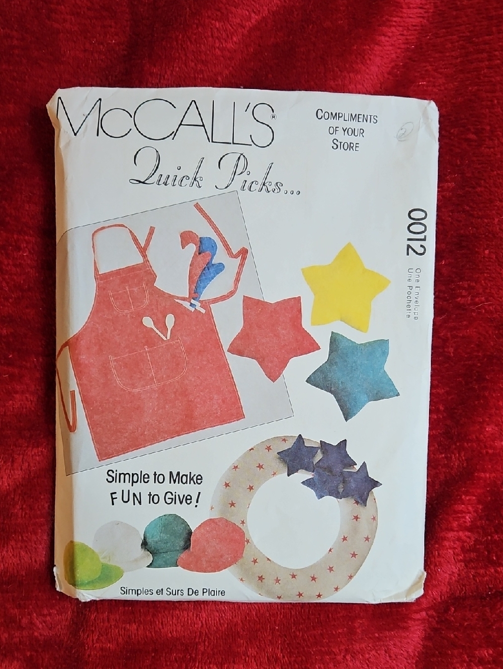McCALL'S Uncut Craft Sewing Pattern Pack